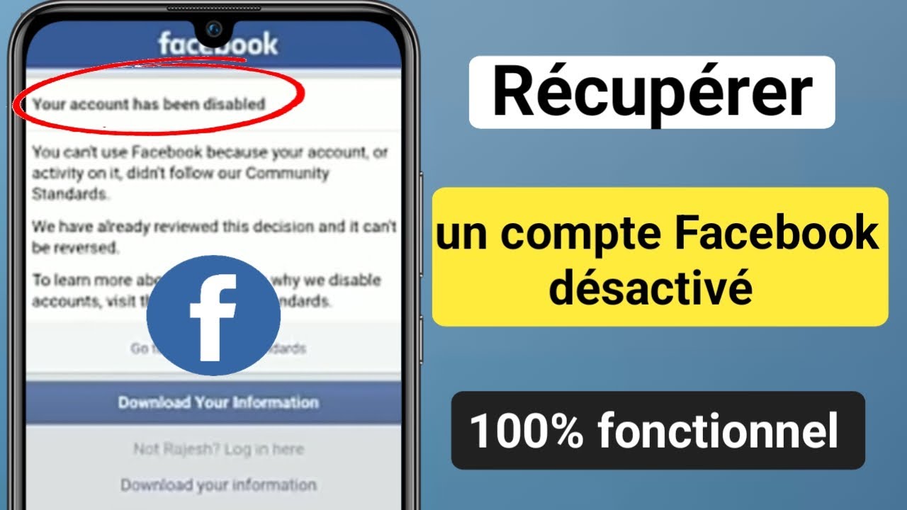 Comment récupérer un compte Facebook désactivé (nouveau processus) | Votre compte a été désactivé.