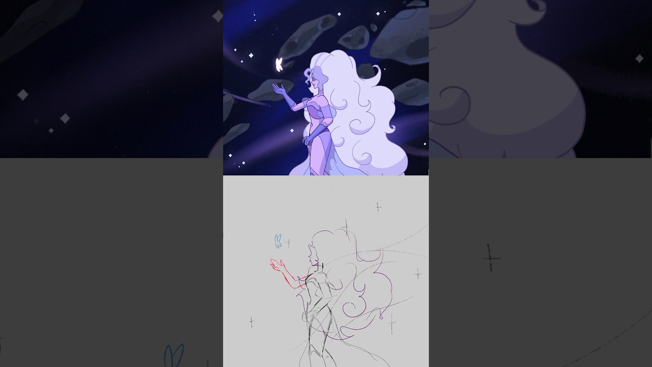 Sea and Pink Diamond Fusion Animation Short #art #stevenuniverse #animation #shorts