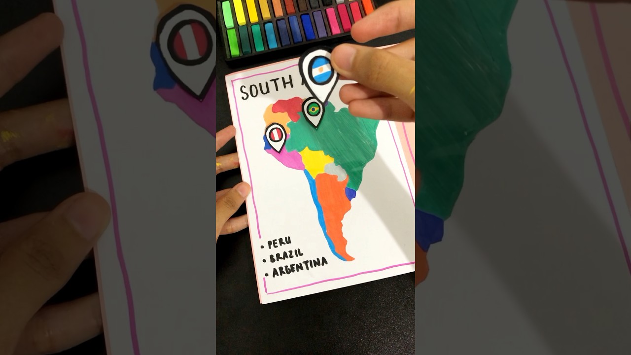 South America Map 🗺️ #map #southamerica #shorts #youtubeshorts