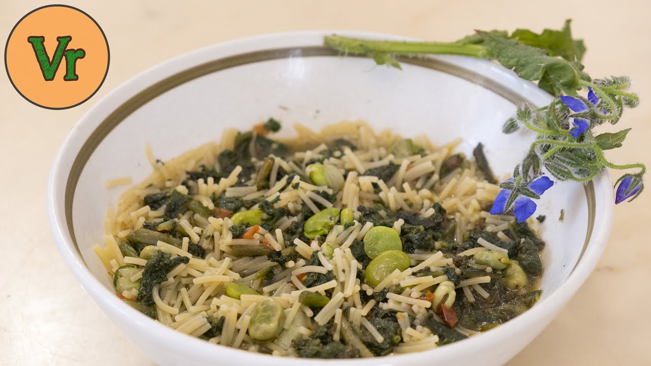 Sauce à la bourrache et aux fèves pour les pâtes | Plat complet en protéines