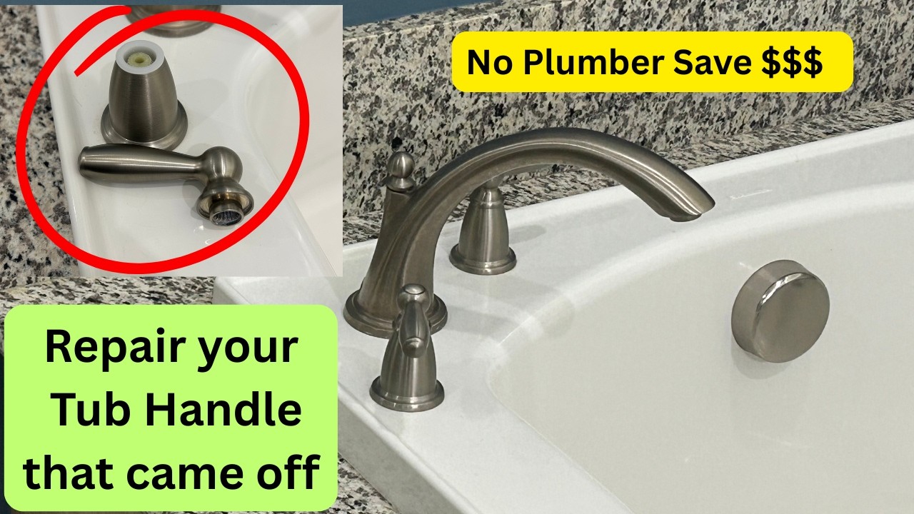 Tub Faucet Handle Came Off - Easy DIY Repair #diyprojects #diyrepair #plumbingrepair #diy