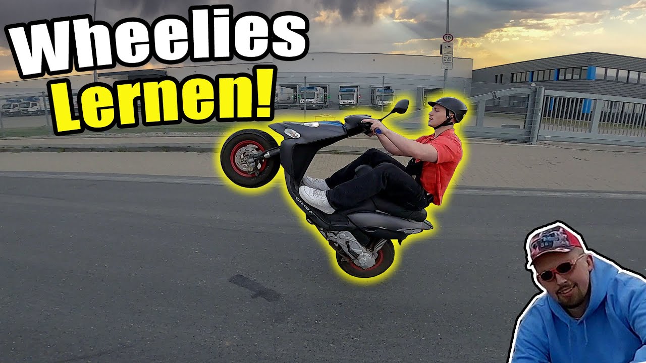 EINFACH WHEELIES LERNEN auf dem Roller | Motovlog | Jac