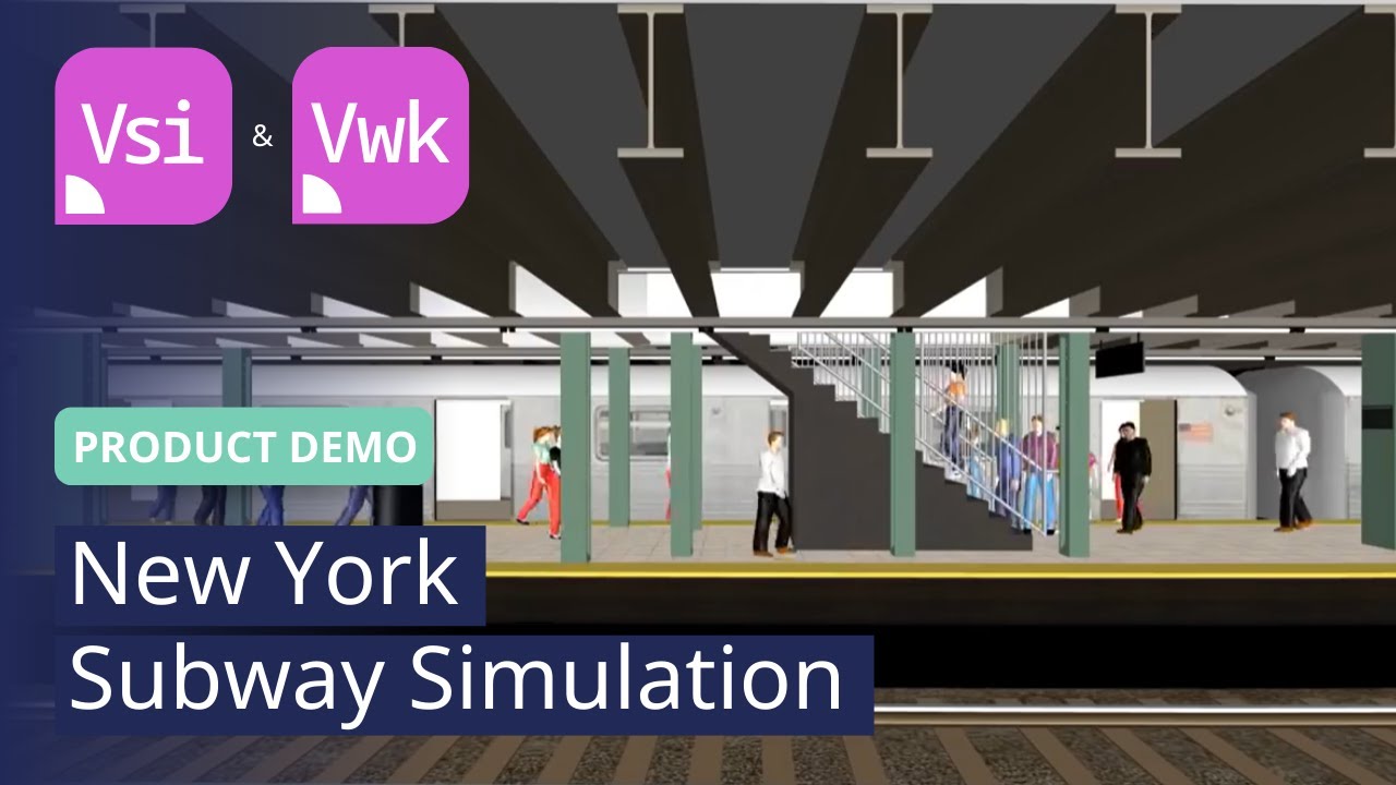 New York Subway Simulation | PTV Vissim & Viswalk | Product Demo