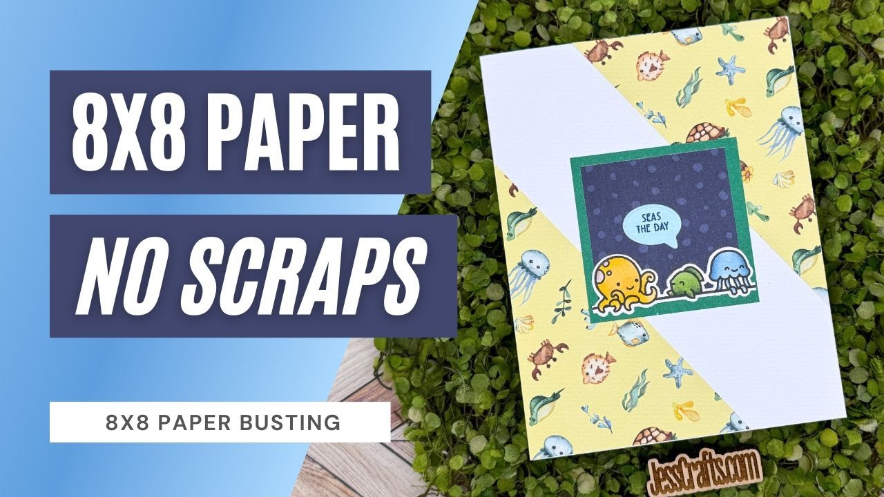 New No Scrap Template | Quick and Easy Cards from 8x8 Paper