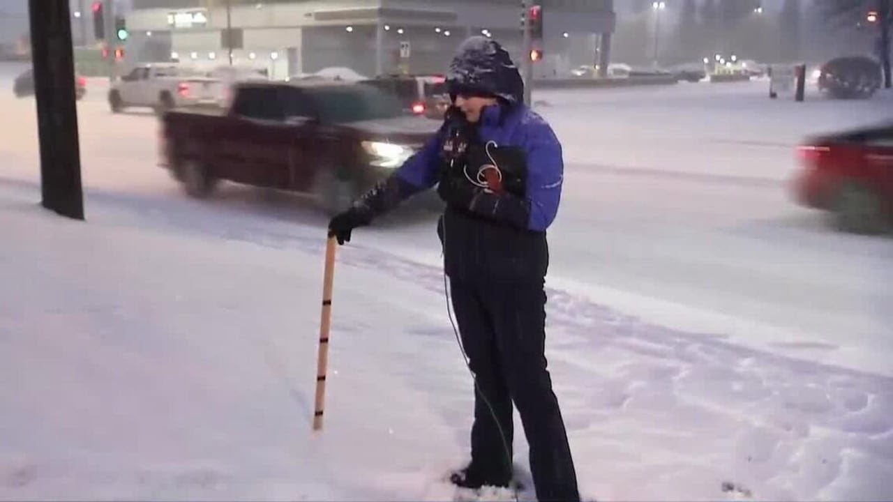 VIDEO: First major snowfall hits Southcentral Alaska