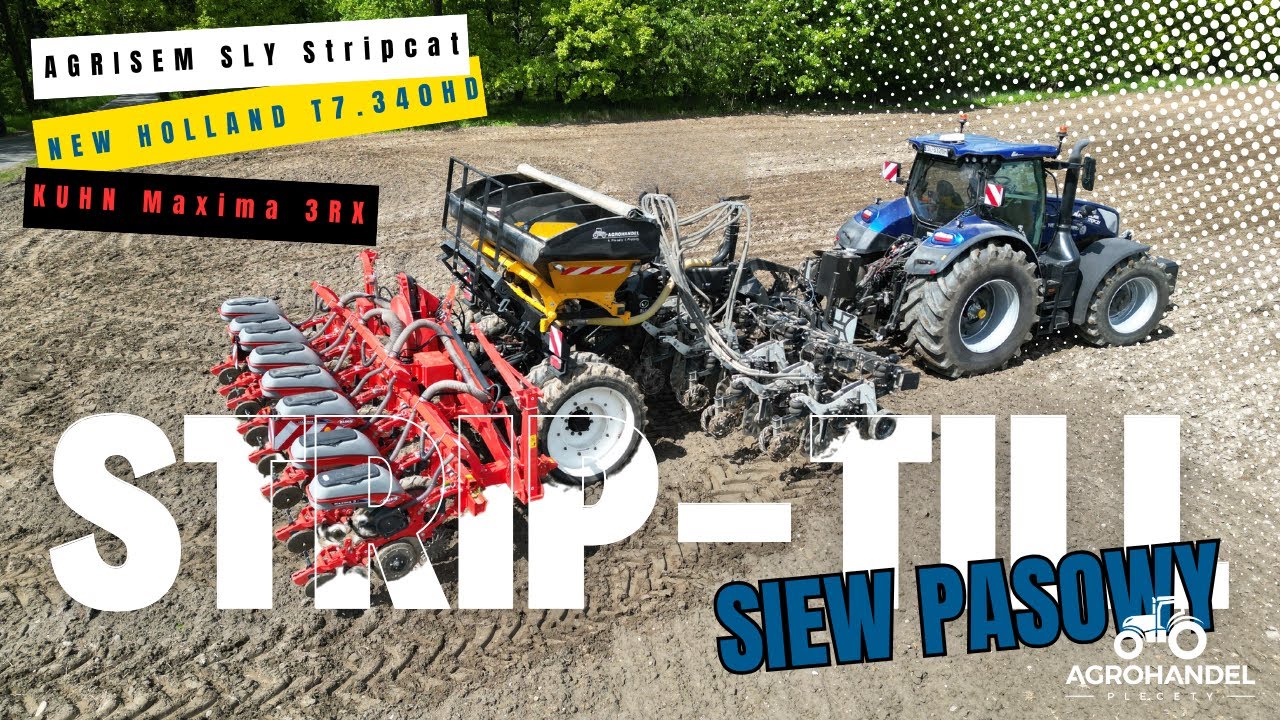 Siew pasowy 🔥 AGRISEM SLY Stripcat 🔥 Maxima 3 🔥 New Holland T7.340HD 🔥