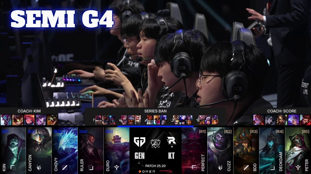 GEN vs KT - Game 4 | Semi Final LoL Worlds 2025 | Gen.G vs KT Rolster G4 full