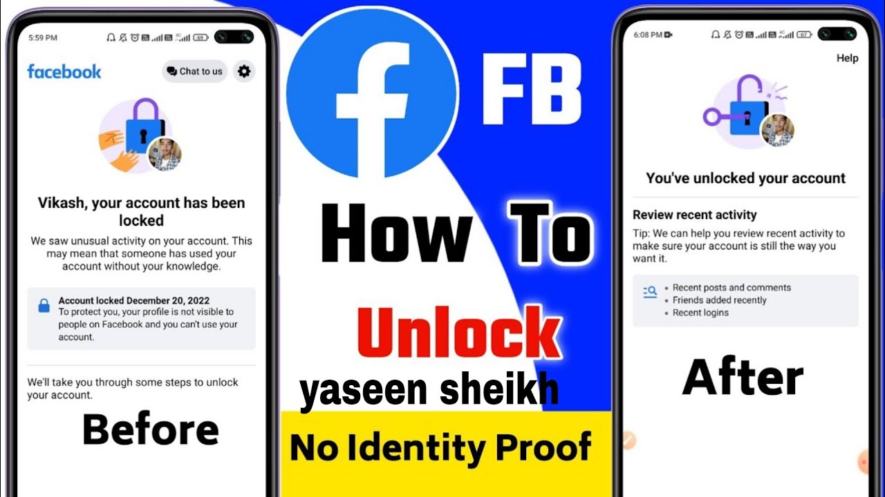 how to unlock facebook account with CNIC Card