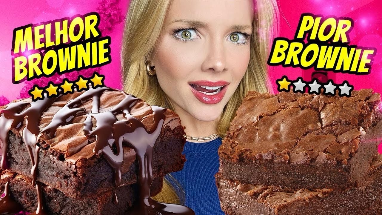 COMPAREI O BROWNIE DE PIOR E MELHOR AVALIAÇÃO DO APLICATIVO DE DELIVERY