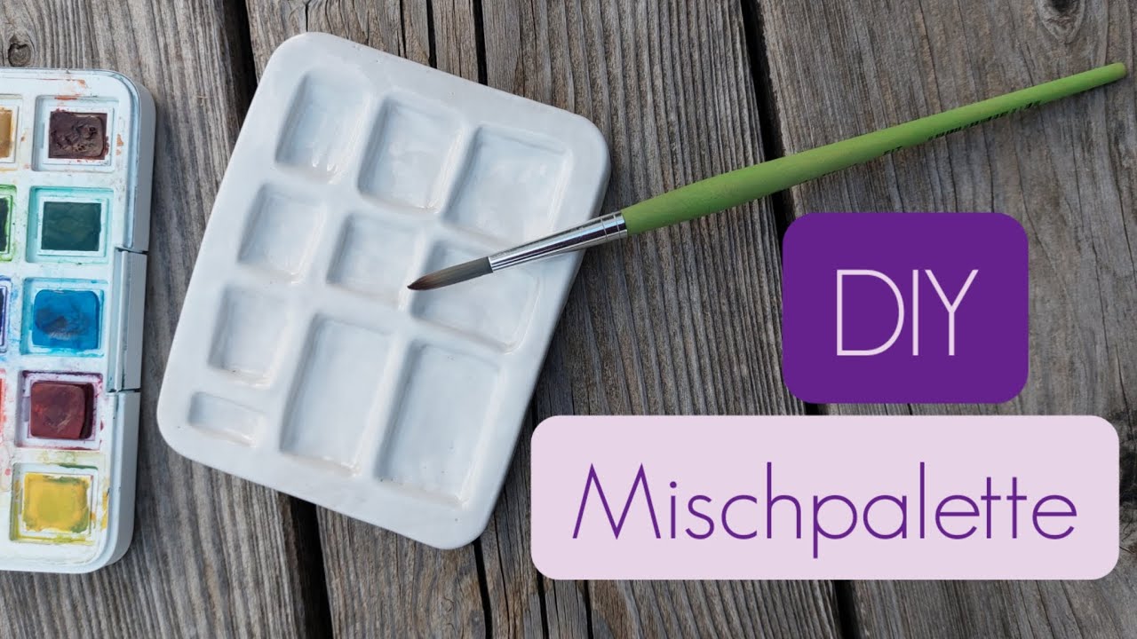 Mischpalette aus Keramik selbst machen ● DIY Töpfern für Anfänger ● Aquarellfarben mischen
