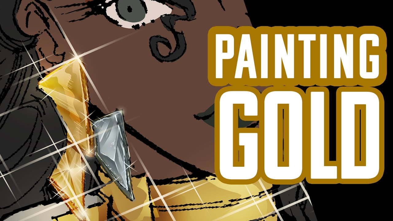 How to Paint gold digital coloring