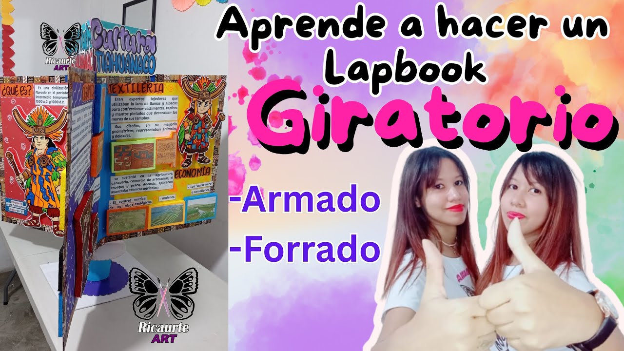 Aprende a hacer un Lapbook Giratorio de una manera fácil y rápido. 🖌️😁
