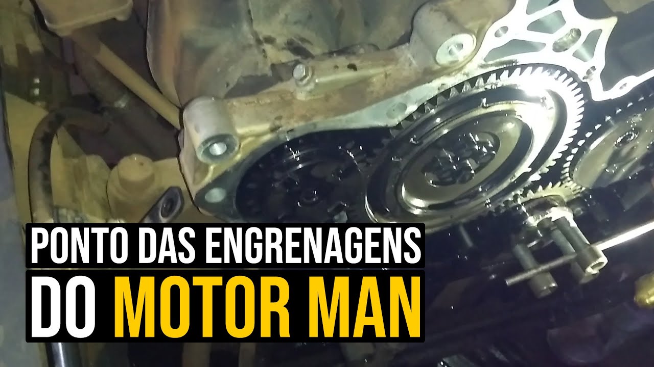 Ponto das engrenagens do motor Man