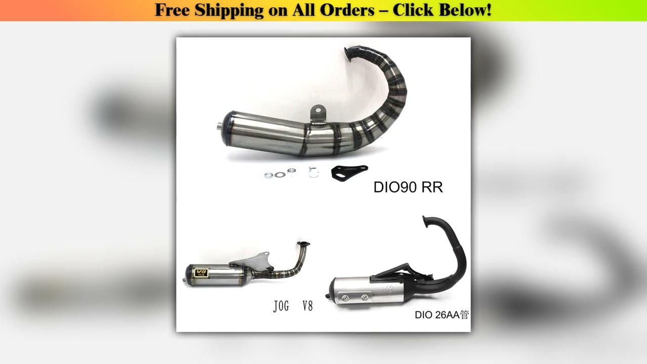 Motorcycle V8 exhaust pipe Full Exhaust System for JOG V8 DIO V8 BWS V8 ZX V8 DIO90 RR DIO 26AA ZX