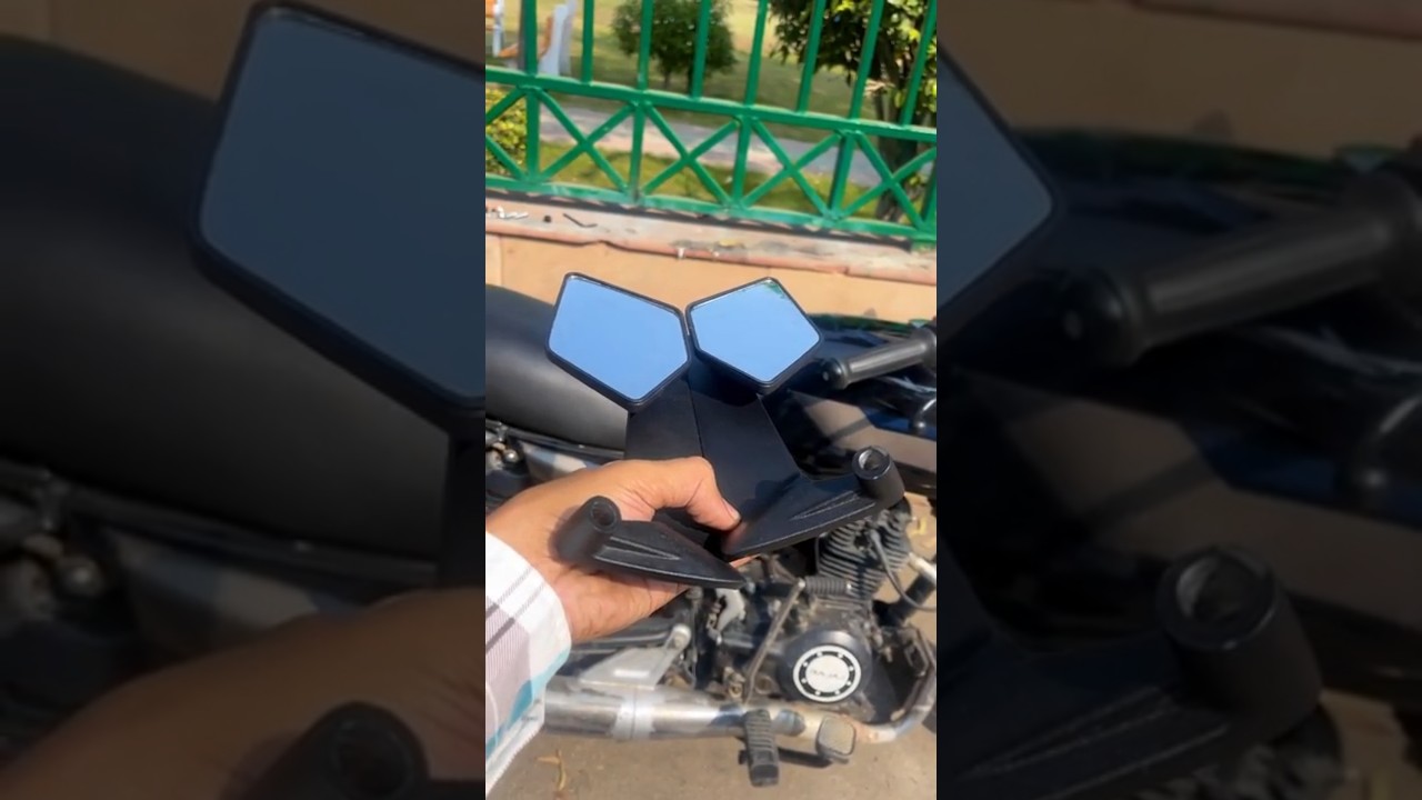 New Aerodynamic Stealth Mirrors Installed on Bike | Super Stylish Mirror Upgrade 2025 #shorts
