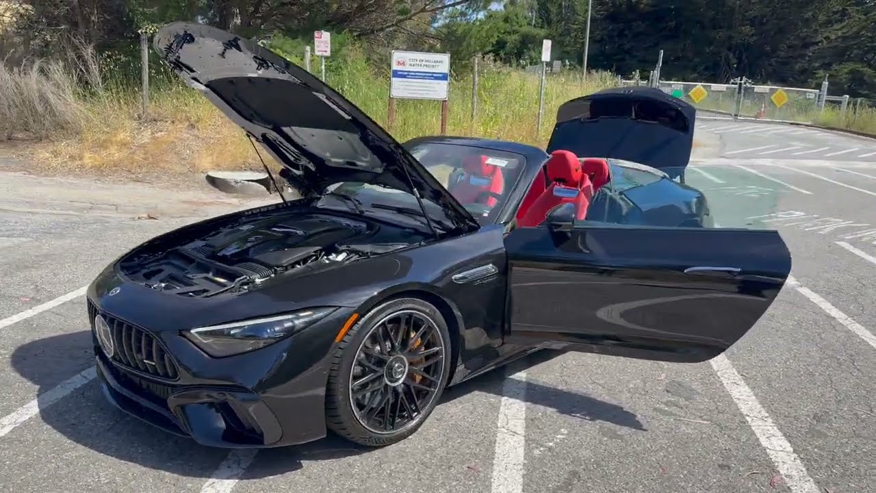 Mercedes-Benz SL 63 AMG Obsidian Black on Red Pepper/Black Nappa MSRP $207.035