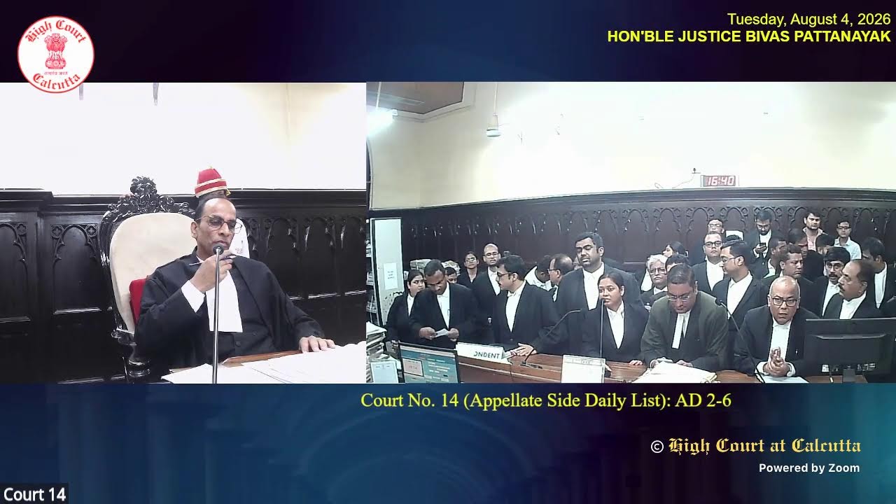 04 August 2026 | Court No.14 | Live Streaming of the Court proceedings.