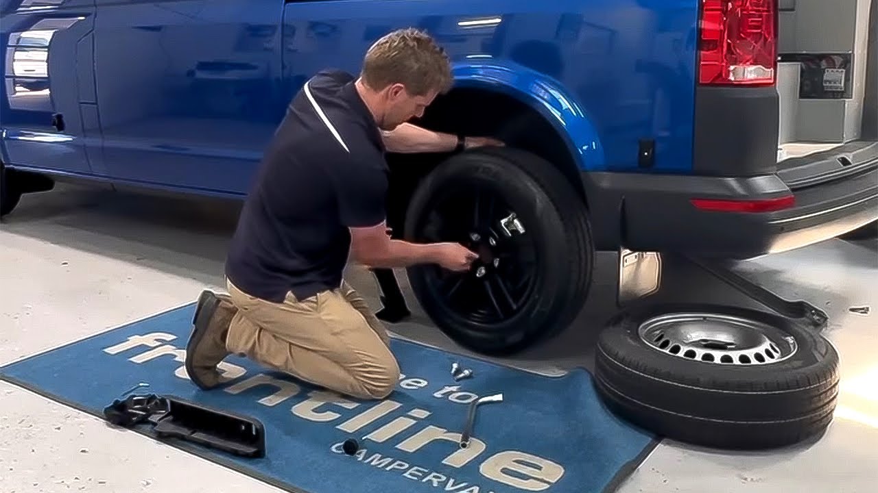 How to Change a Spare Tyre on a Frontline VW Transporter Campervan | Easy Guide !