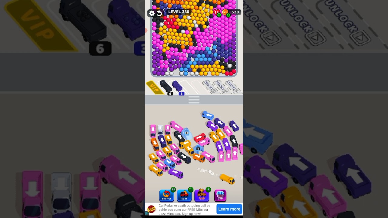 Bubble Bus 🚌: Parking Jam Puzzle Game level 330