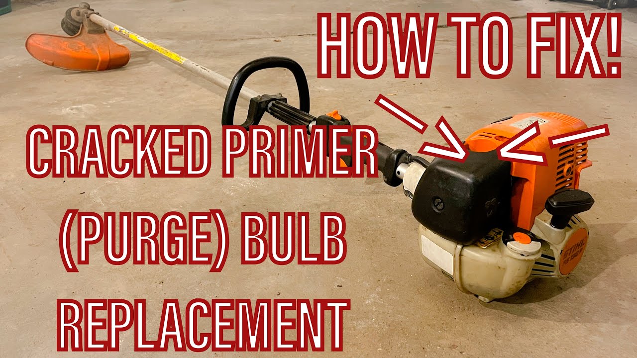 Как быстро заменить треснувший праймер (продувочный насос) на триммере Stihl Pro! (Пошагово!)