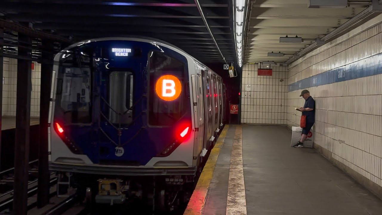 R211 B Train Simulated-Stop Testing at Grand Street