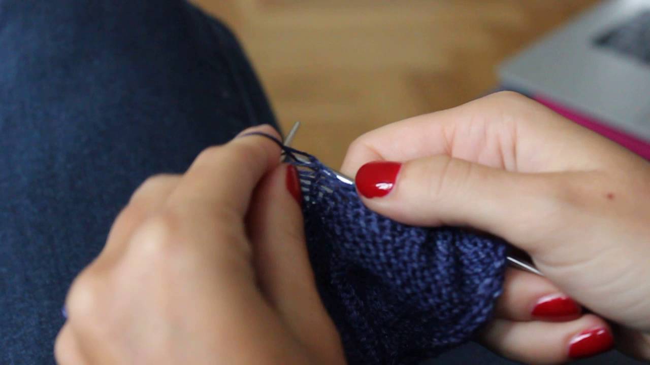 La m&eacute;thode continentale (4) : tricoter la maille envers