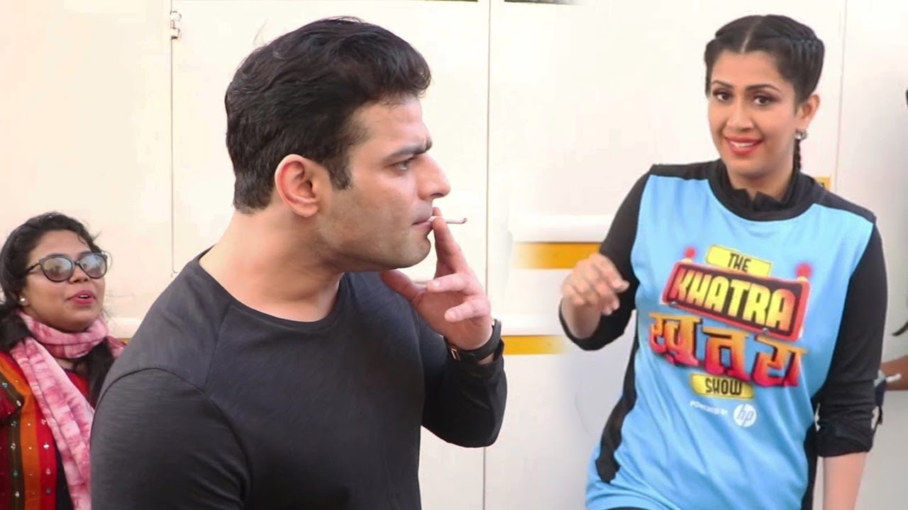 Karan Patel Smoking A Cigarette In Fronts Of Media At Bharti Singh Show The Khatra Khatra