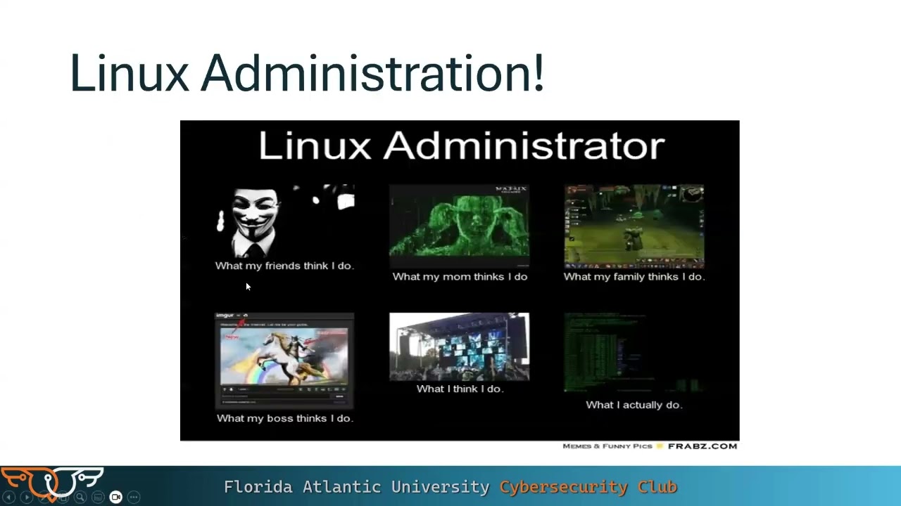 FAU Cybersecurity Club Spring #2 (Intro to linux )