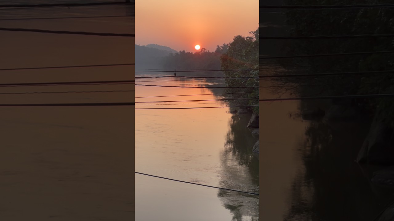 Relaxing River Sunset -Calm & Beautiful View 🌅🧡 