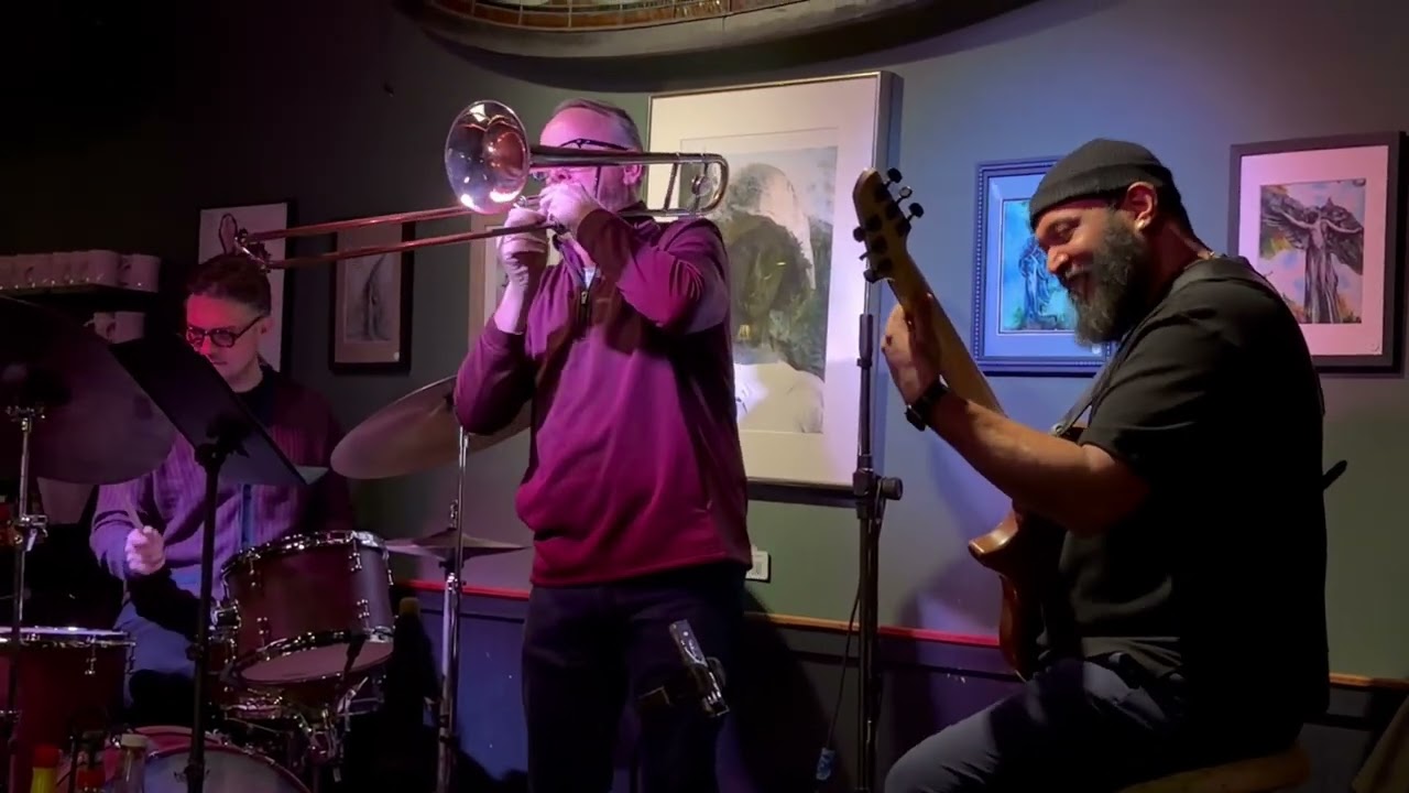 Strum Drum - Blake Shaw (bass), Chris Jensen (drums), and Rich Medd (trombone) - talented dudes!