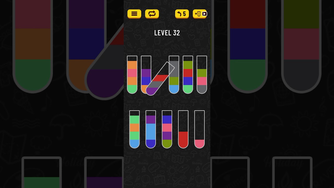 Water Sort Puzzle Level 32 Walkthrough