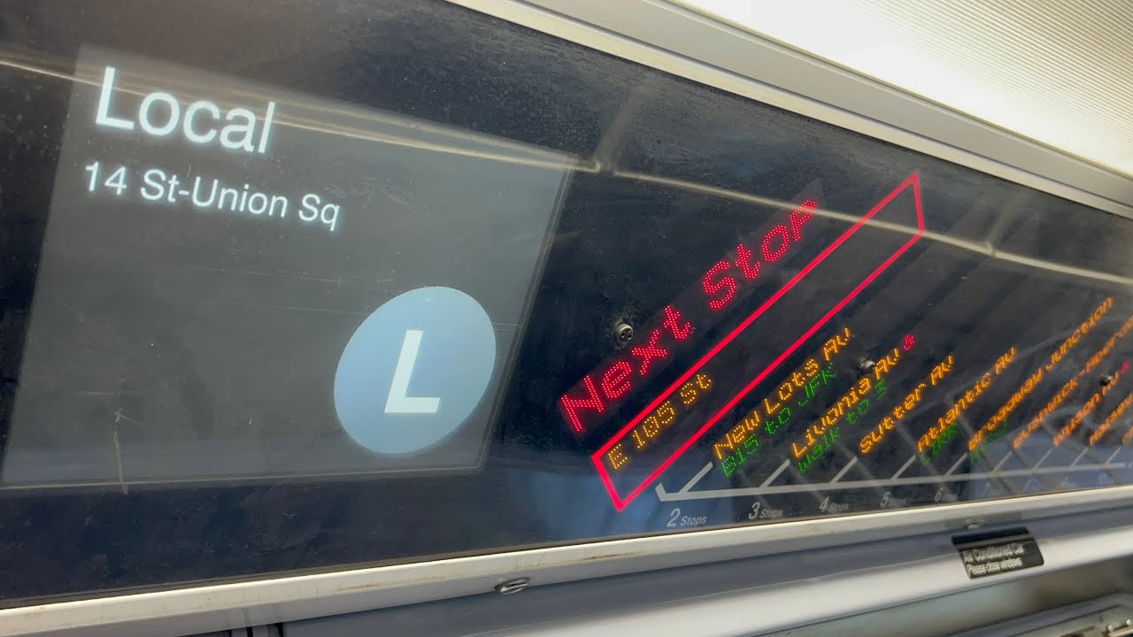 BMT Subway: R160A-1 (L) Train Ride from Canarsie-Rockaway Pkwy to 14th Street-Union Square