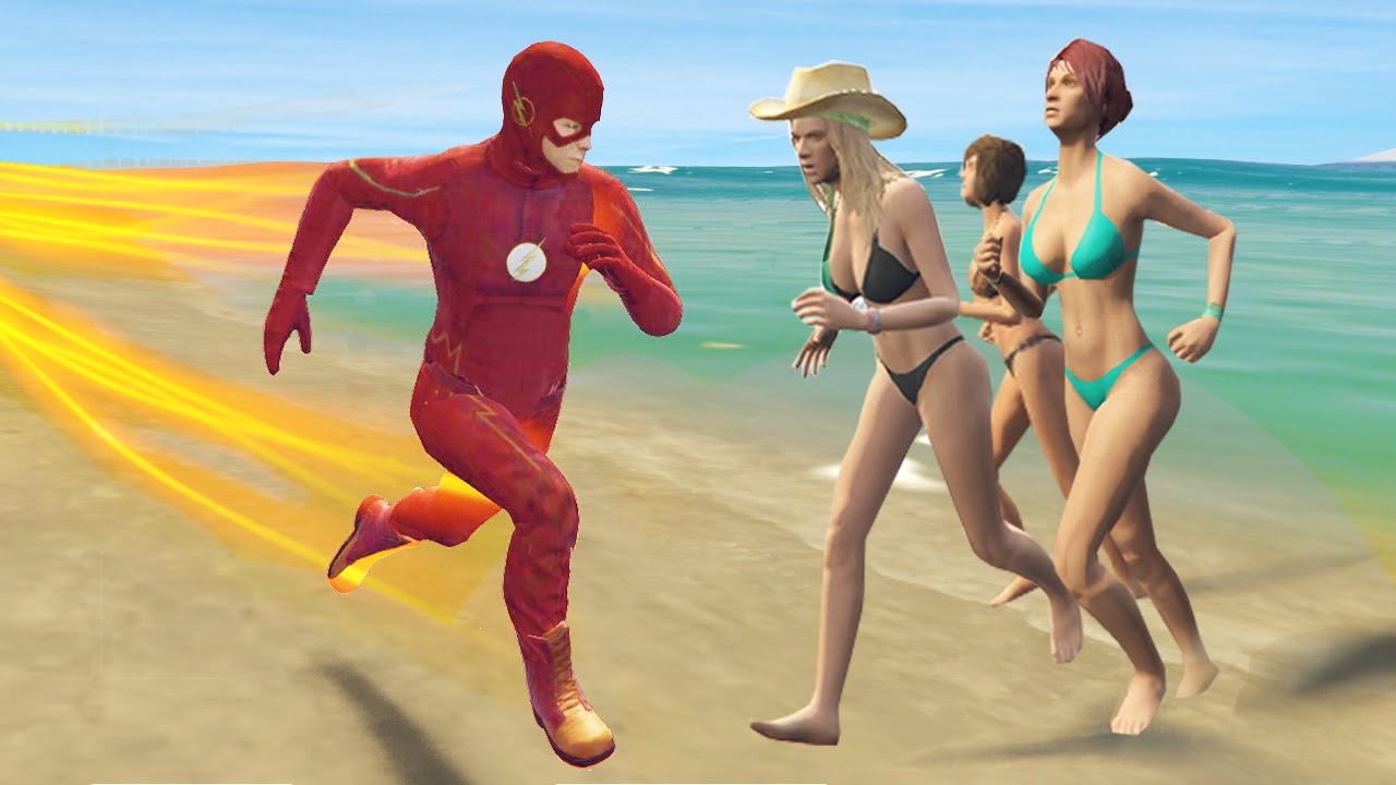 GTA 5 FLASH vs. GIRLS IN BIKINIS (GTA 5 MODS)