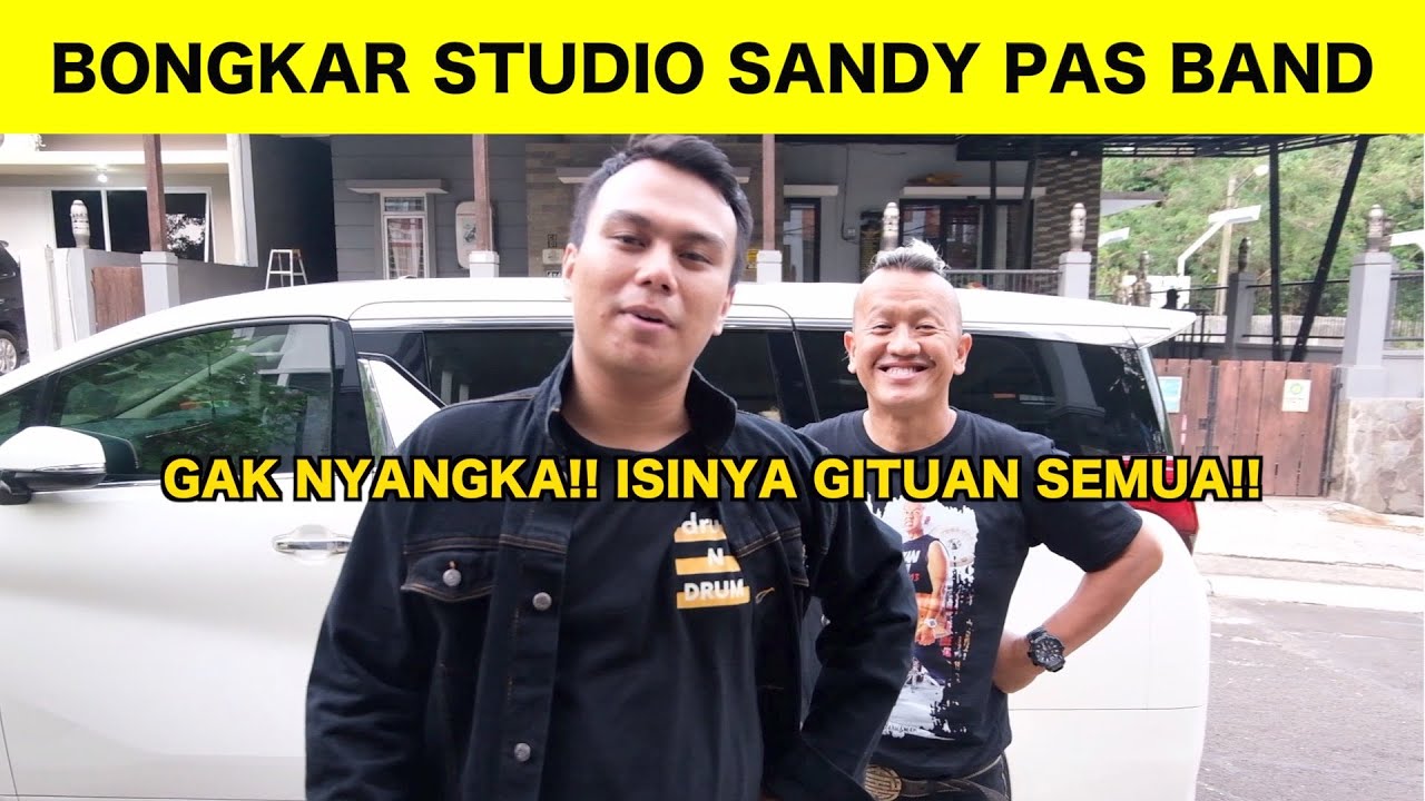 BONGKAR STUDIO SANDY PAS BAND... CYMBALNYA DI PAGAR RUMAH...