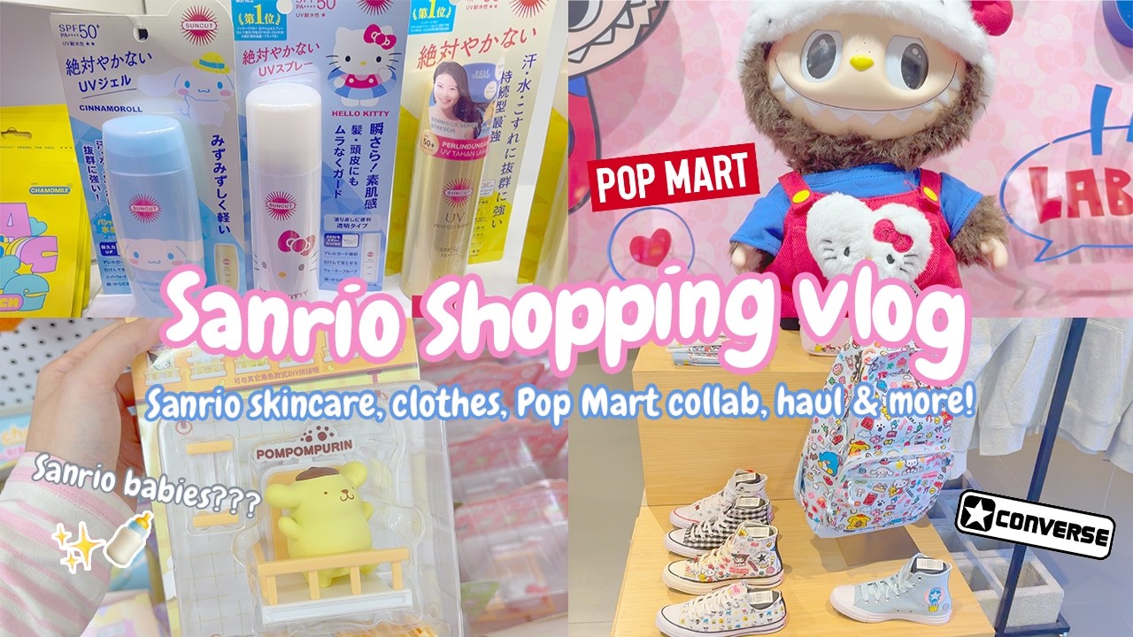 Sanrio Shopping 💗 Sanrio Labubu Pop Mart, skincare, clothes, new blind boxes & haul! chill cozy vlog