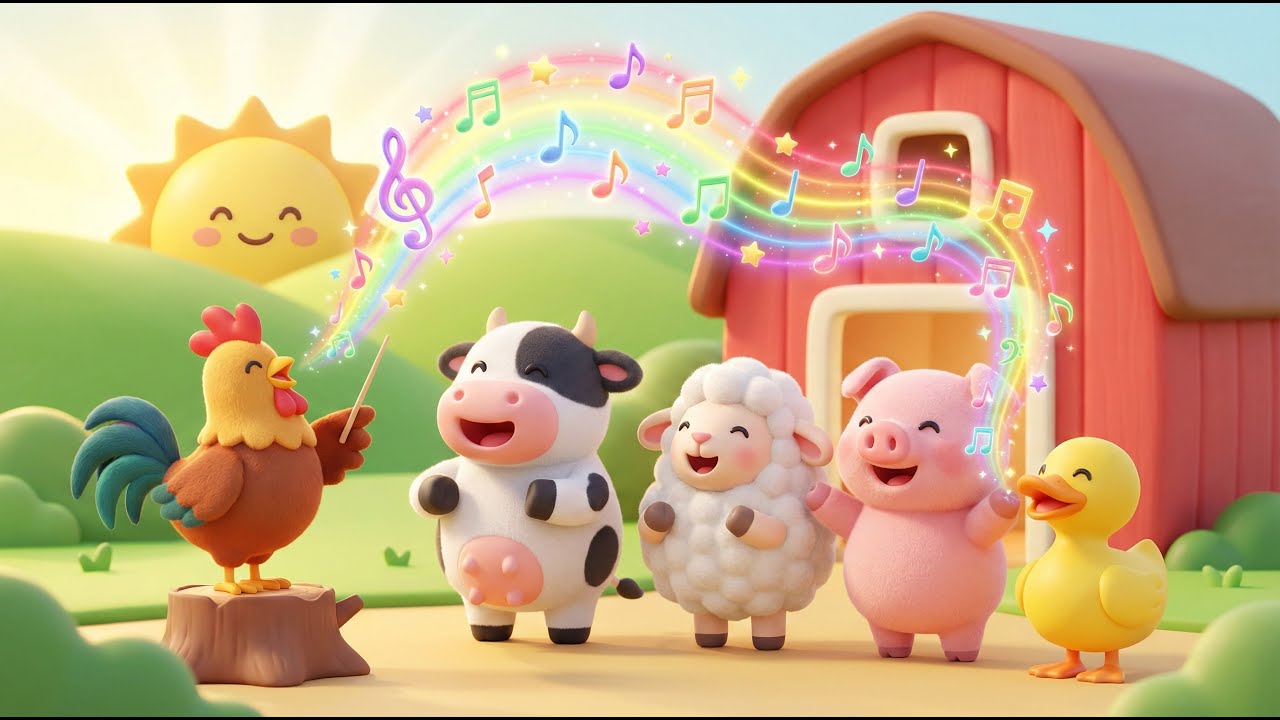 🎶 "Wake Up & Sing! The Happy Farm Choir – Learn Animal Sounds & Morning Routines for Little Ones" 🐮🐷