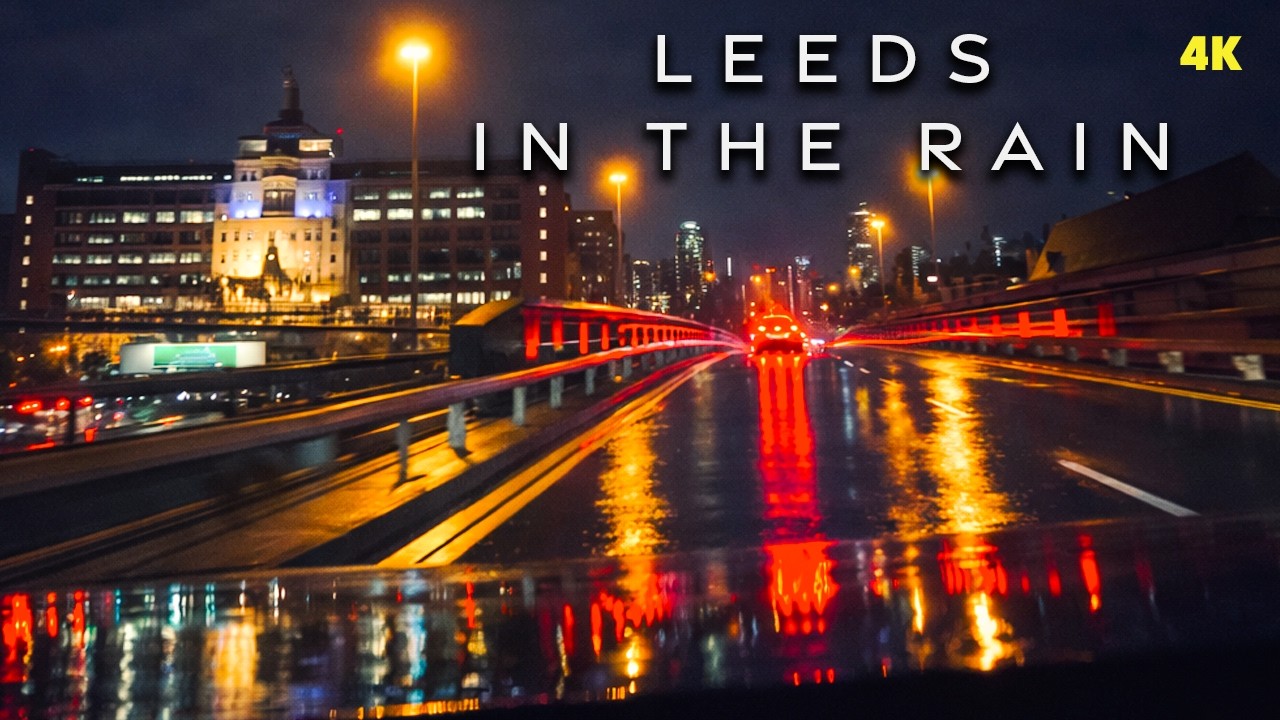 Rain, Sleet and City Reflections – Leeds Winter Night POV Drive 4