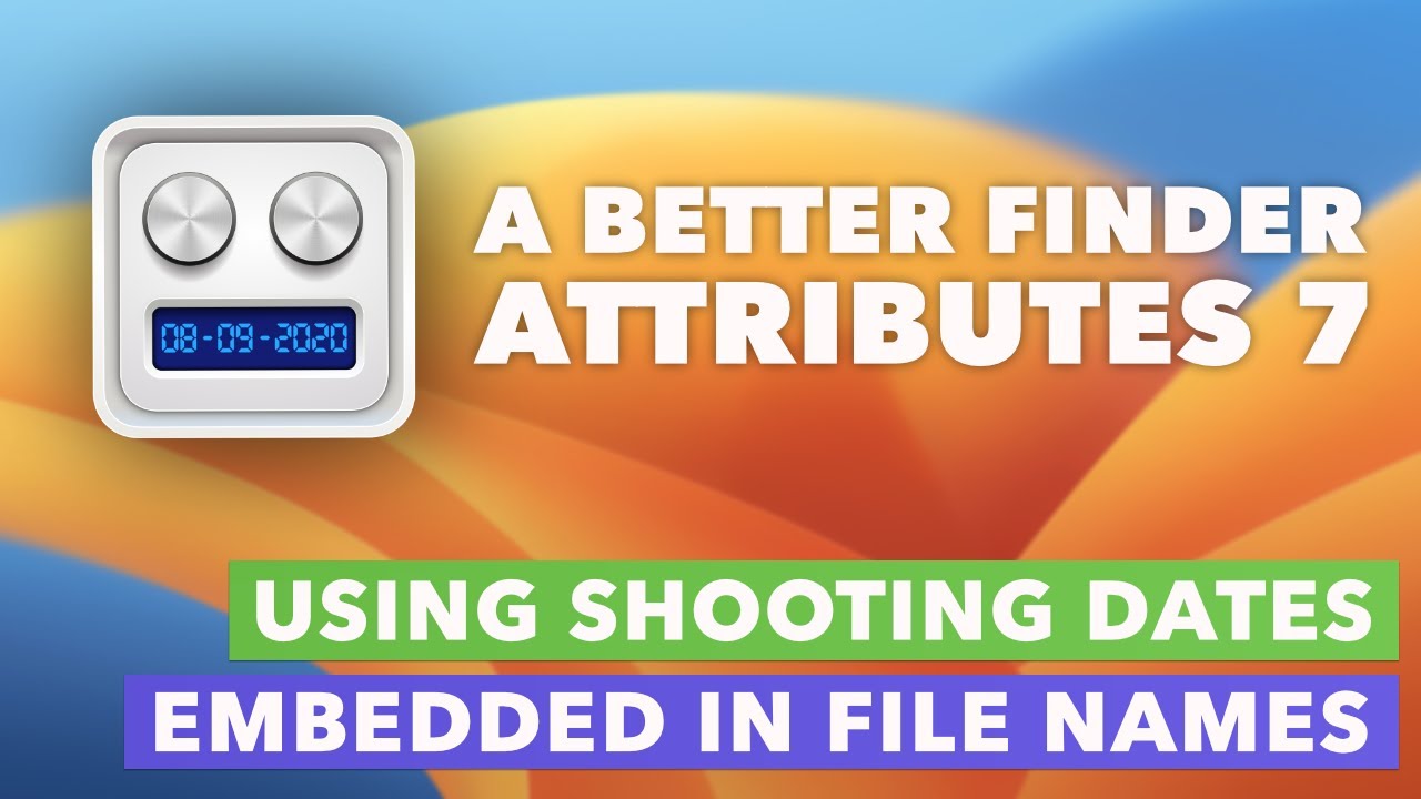 Using Photo Shooting Dates Embedded In File Names