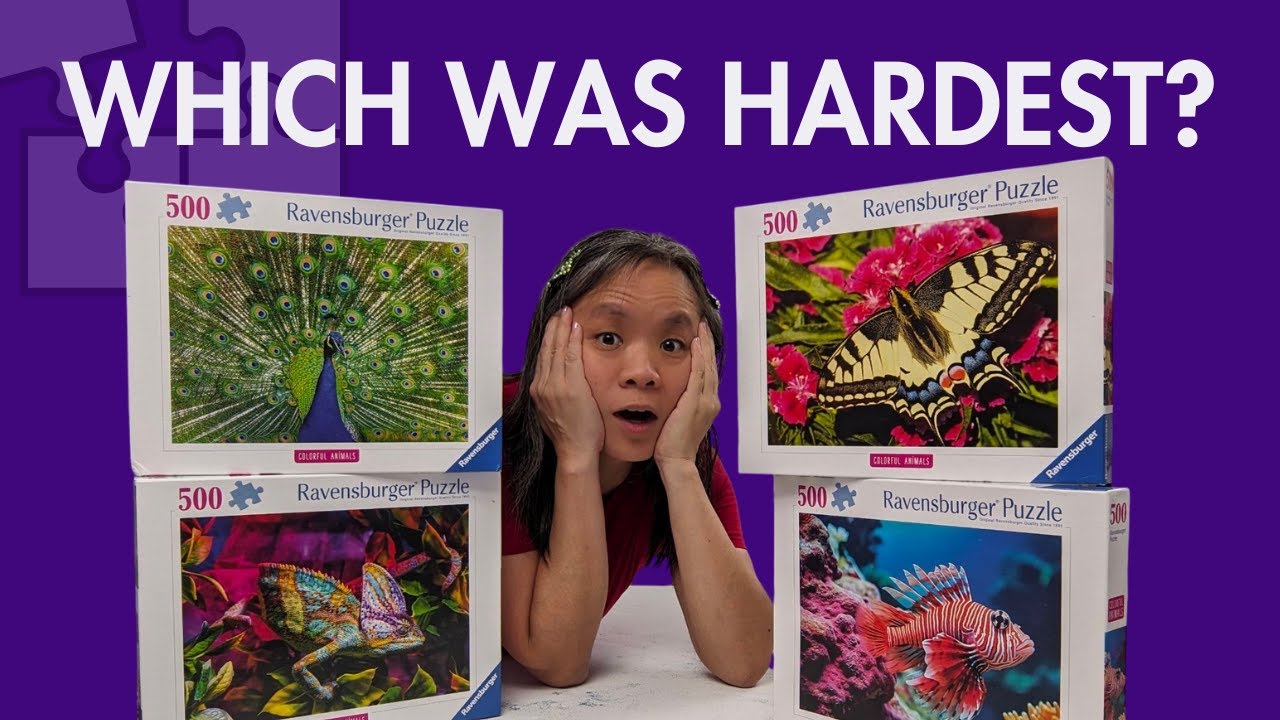 I Took On 4 of Ravensburger’s Hardest 500-Piece Puzzles 🧩🦎🦚🦋🐠
