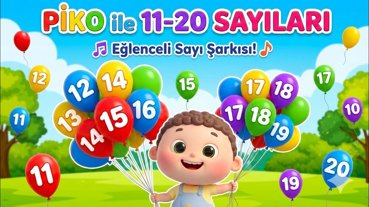 Sayıları Öğreniyoruz! 🎉 11–20 | Piko Çocuk Şarkısı #okulöncesi #sayılar 