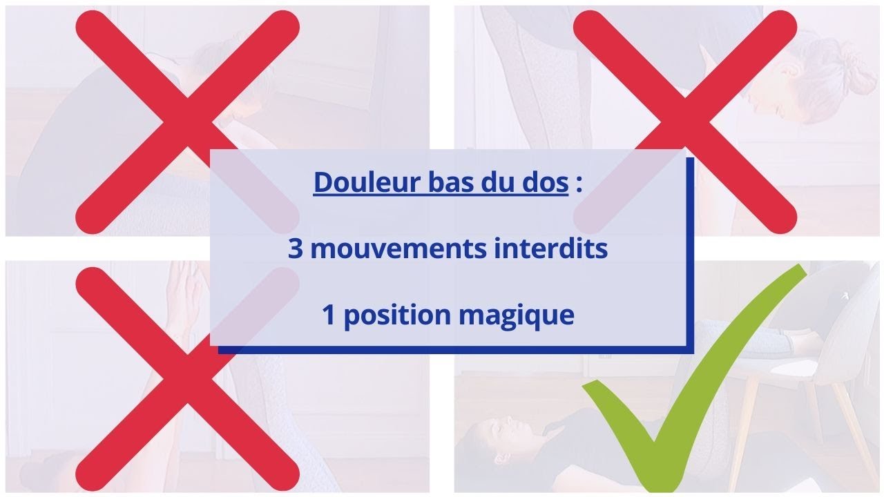Lombalgie : LA position (magique) pour soulager le bas du dos (douleurs lombaires)