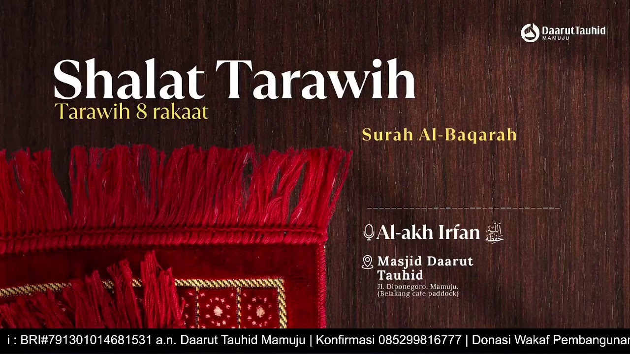 12 Ramadhan 1447 H | Shalat Tarawih | Surah Al-Baqarah Ayat 263-286 | Al-Akh Irfan حفظه الله