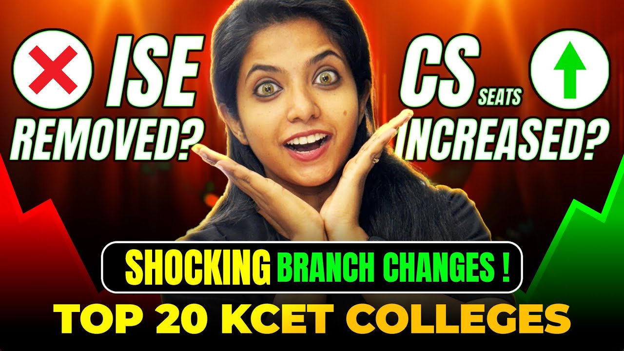 ISE Removed? CS Seats Increased? 😱 Major Branch Changes in Top KCET Colleges!