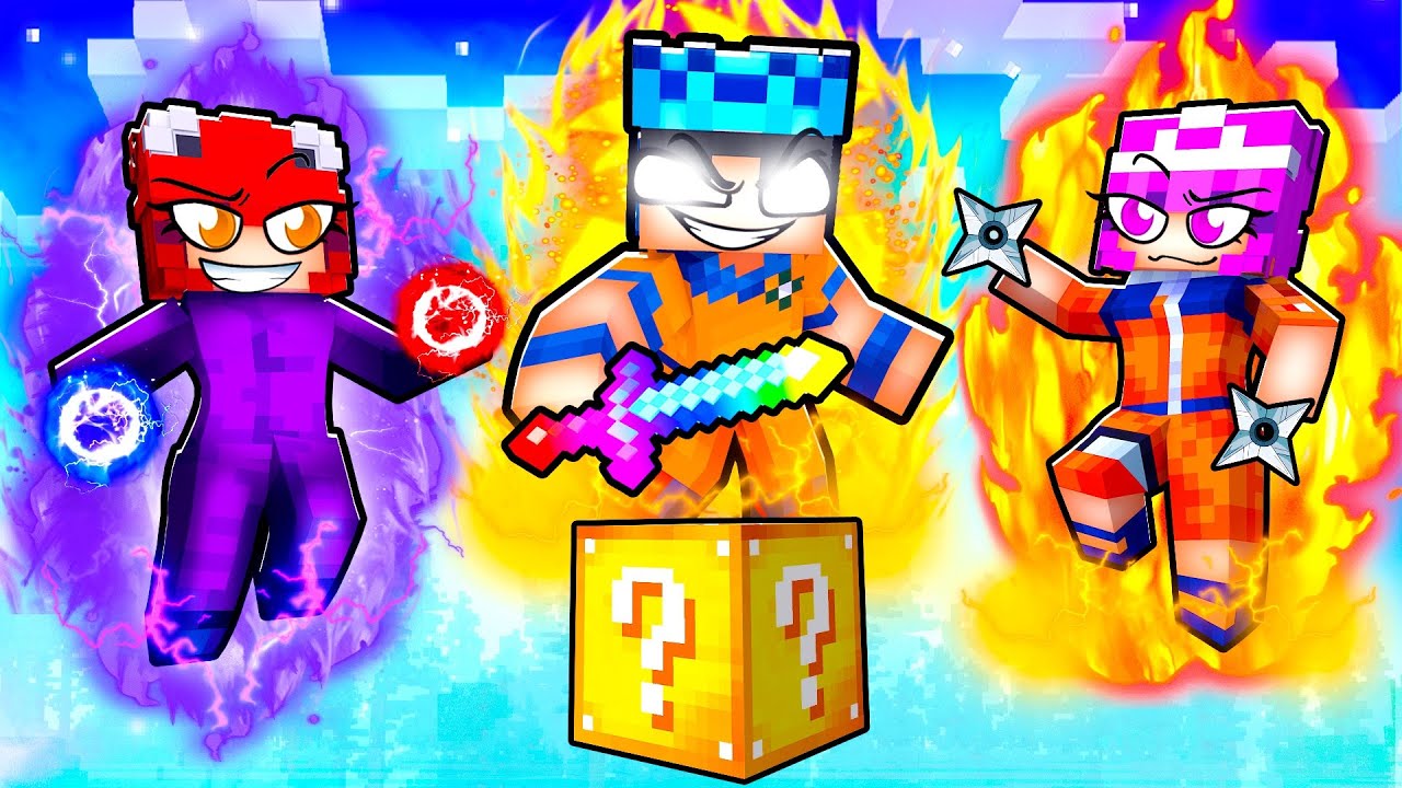 Having an ANIME LUCKY BLOCK FAMILY in Minecraft!
