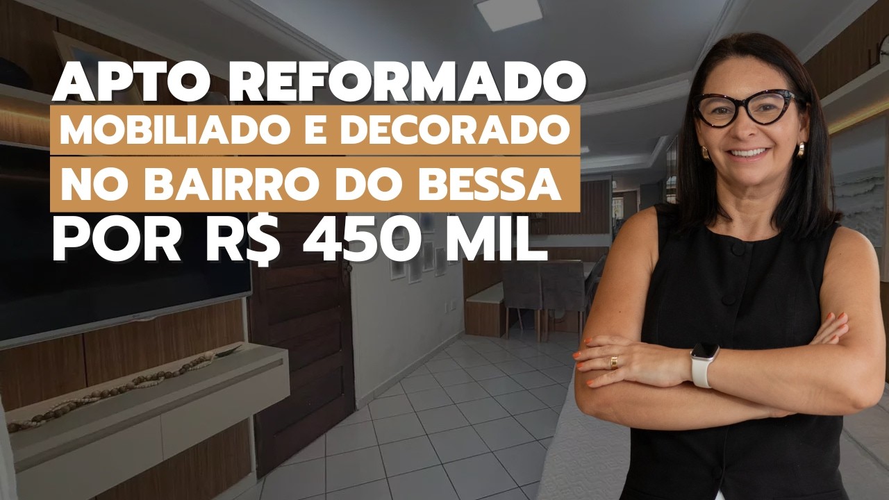 Apartamento em João Pessoa, Bessa, mobiliado, 3 quartos por R$ 450 Mil