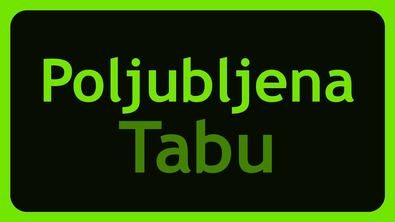 Tabu - Poljubljena (Karaoke)