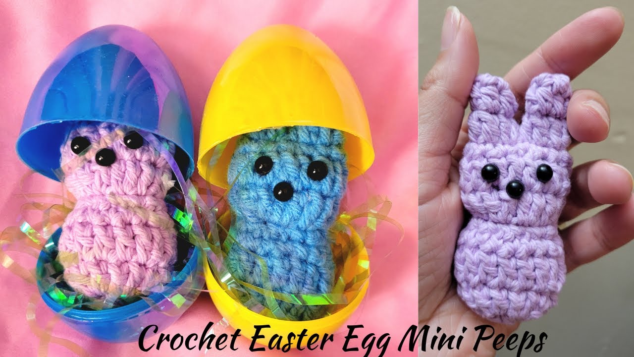 CROCHET ALONG Mini Peep for eggs w/full TUTORIAL