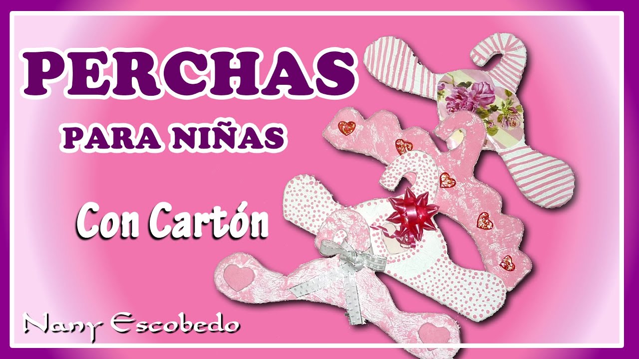 PERCHAS PARA NIÑAS CON CARTÓN