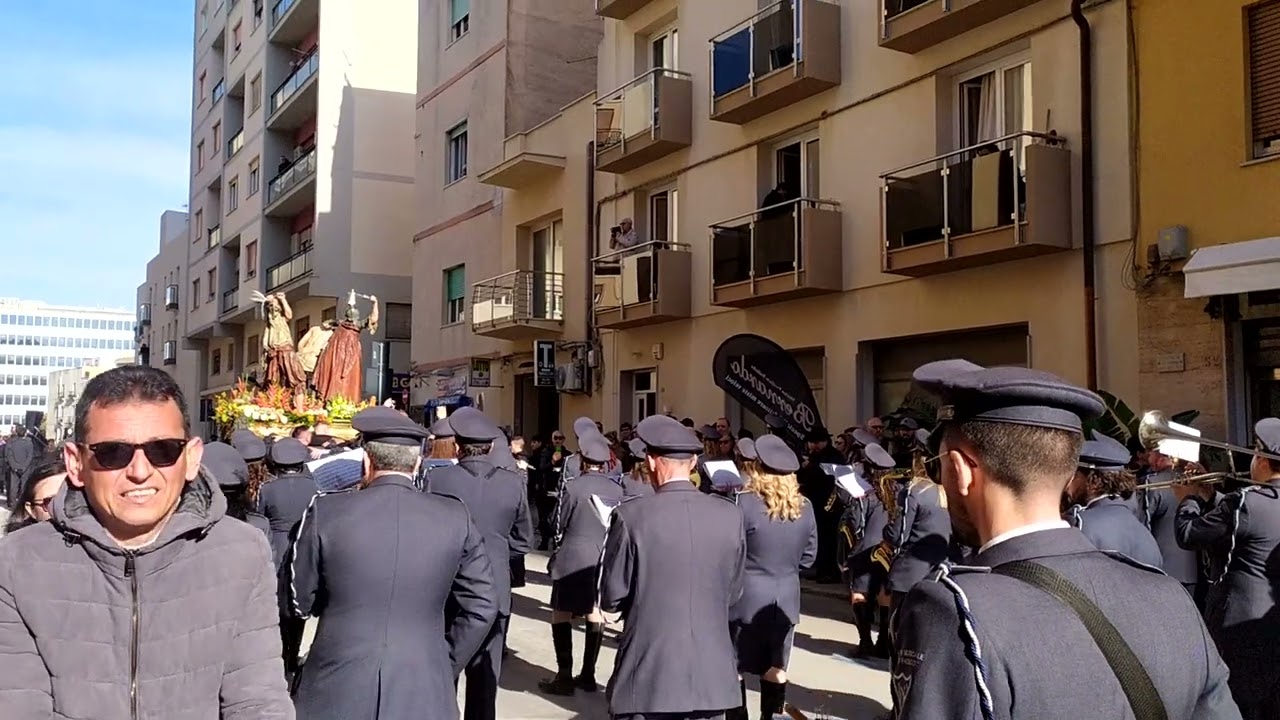 Processione dei Misteri di Trapani 2023 Gruppo Sacro La Flagellazione Ceto  Muratori e Scalpellini