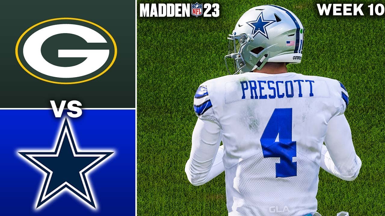 Cowboys vs. Packers Week 10 Simulation Madden 23 Gameplay PS5